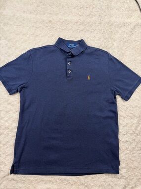 Ralph Lauren Navy Short-Sleeve Polo with Embroidered Pony